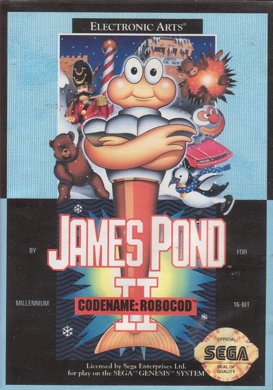 James Pond 2: Codename: RoboCod box art for Amiga CD32